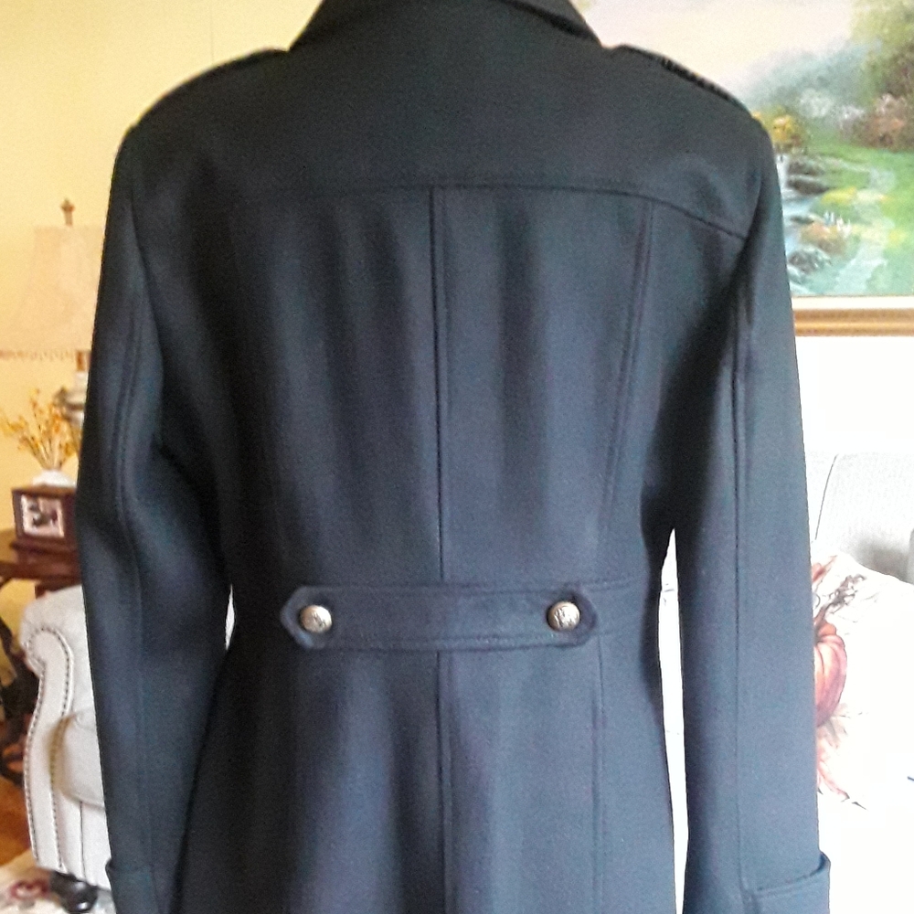 ESPIRIT BLACK Wool coat size L - Picture 12 of 16